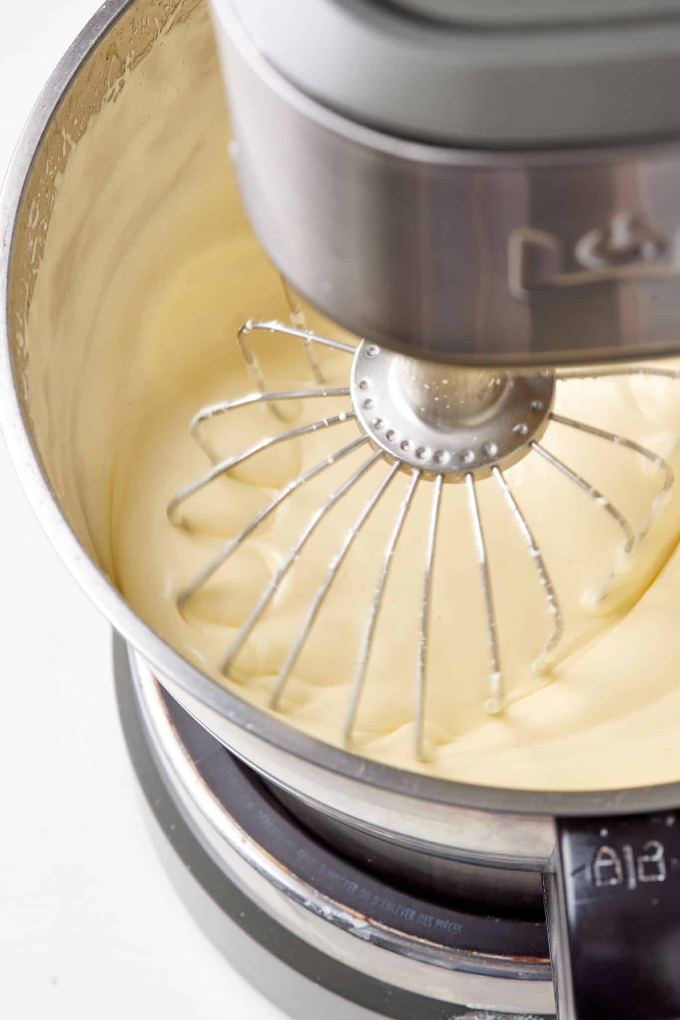 In the bowl of a stand mixer fitted with a whisk attachment (or using a handheld mixer), whip the eggs, sugar, and salt on medium-high speed for about 5 minutes, until thick, pale, and tripled in volume.