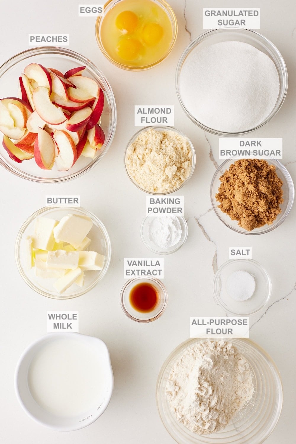 Peach Upside Down Cake ingredients