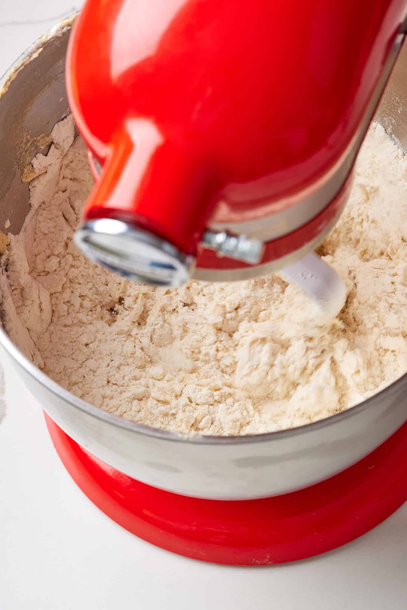 Add dry ingredients mixture. 