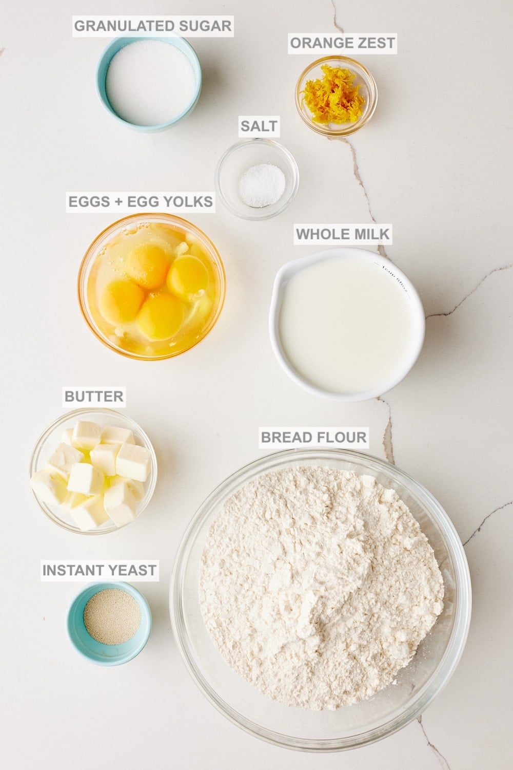Sally Lunn Buns ingredients. 