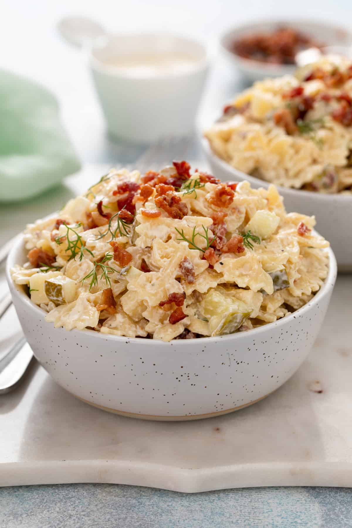 Creamy Dill Pickle Pasta Salad