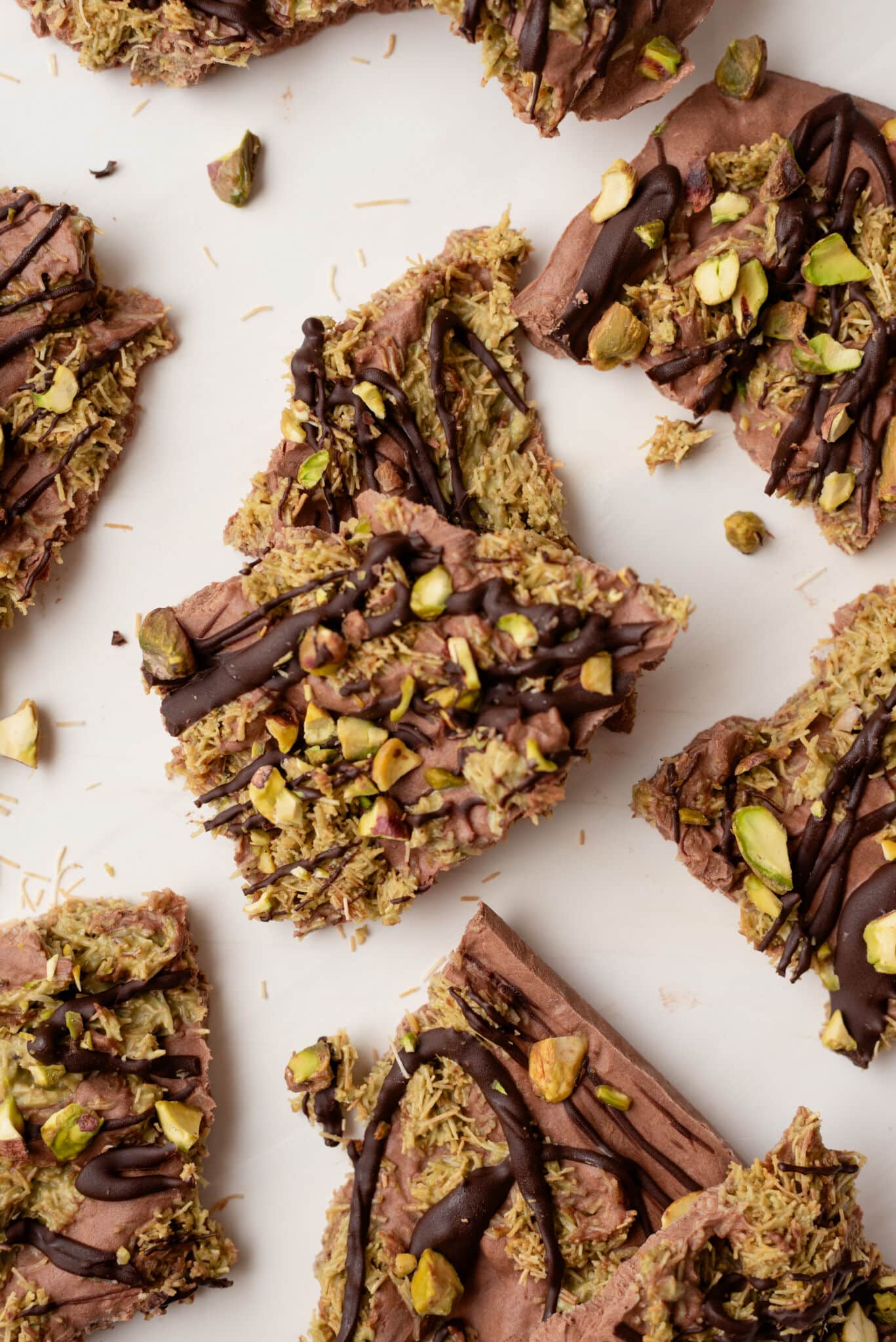 Dubai Chocolate Frozen Yogurt Bark