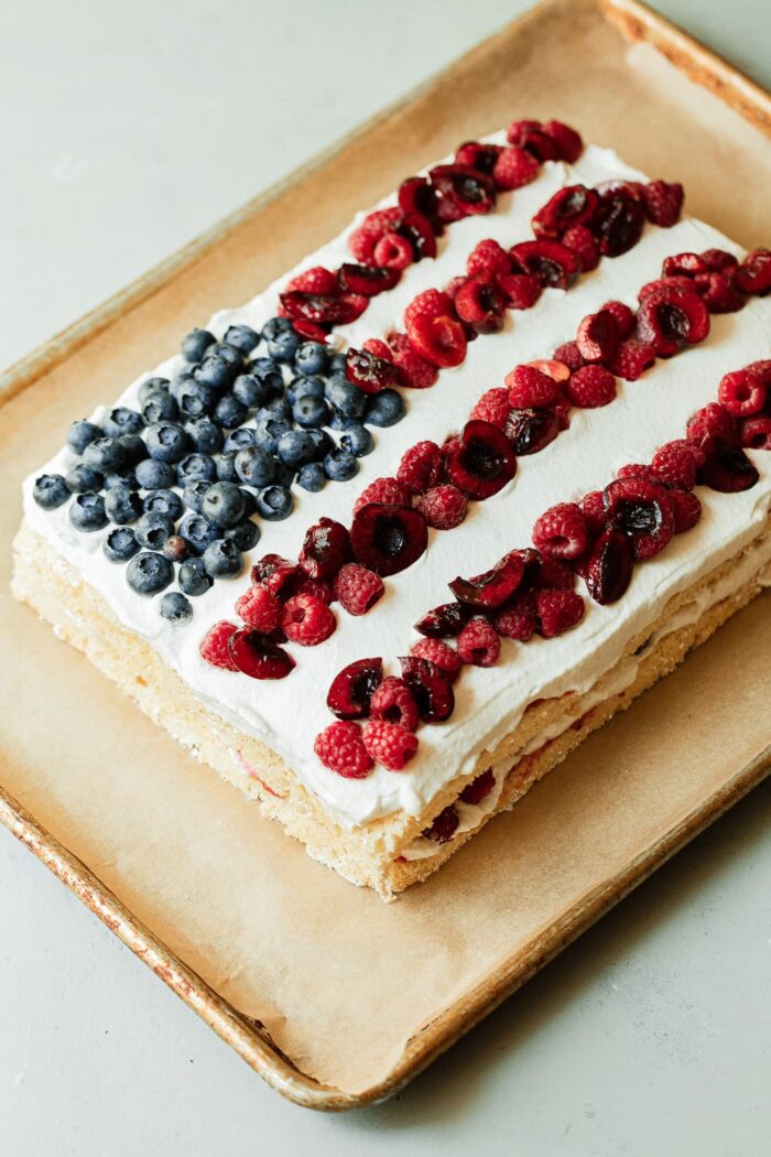Berry Flag Cake