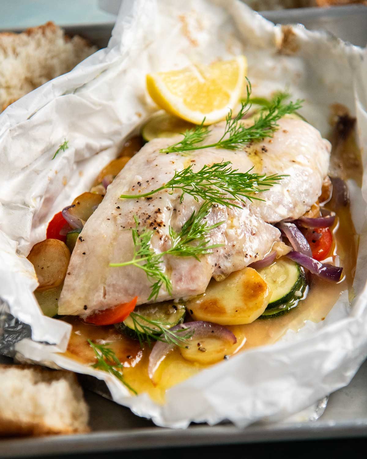 Fish En Papillote (Fish in a Bag)