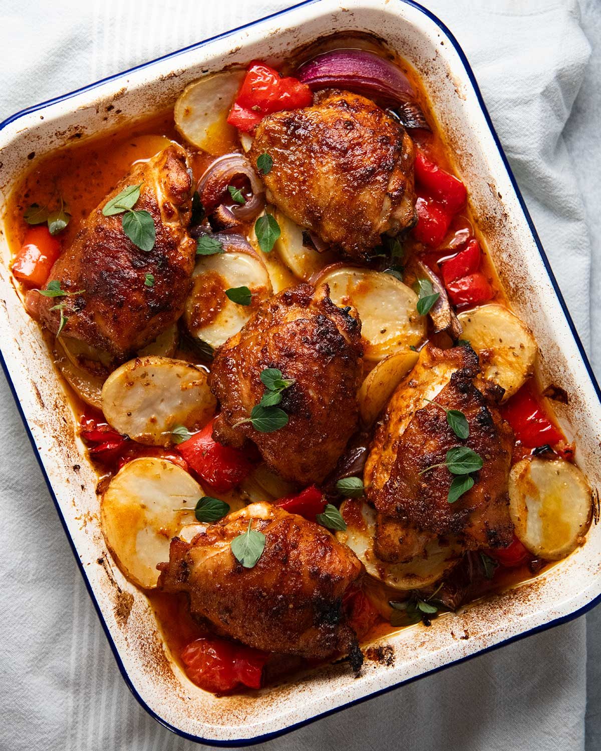 One-pan Portuguese Chicken and Potato Bake